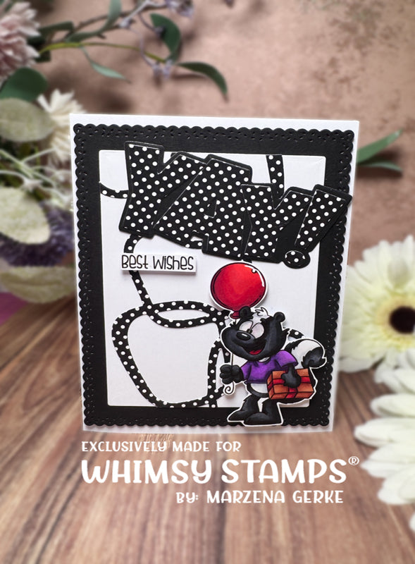 Skunks Happy Day Clear Stamps - Whimsy Stamps