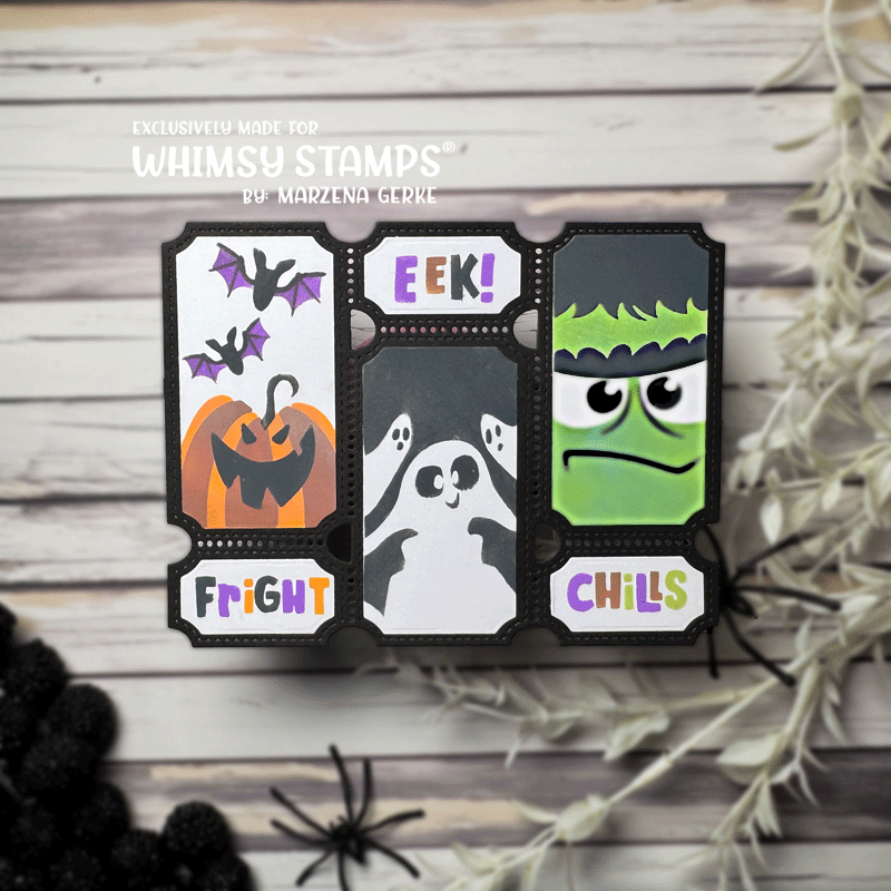 *NEW Terrific Tickets Halloween Layering Stencil - Whimsy Stamps
