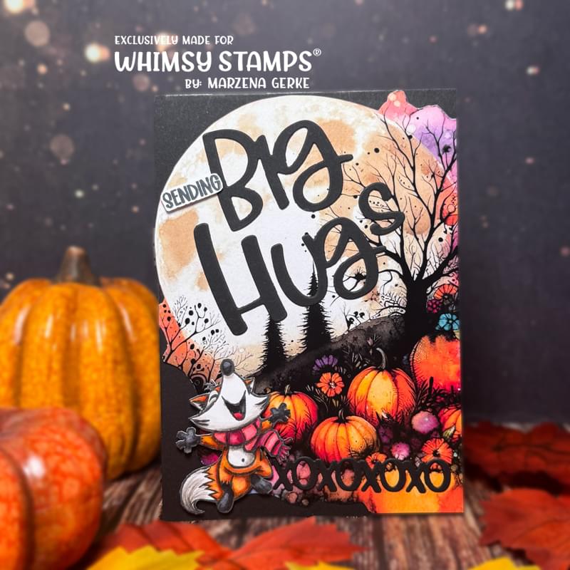 *NEW Warm Hugs in Fall Clear Stamps - Whimsy Stamps