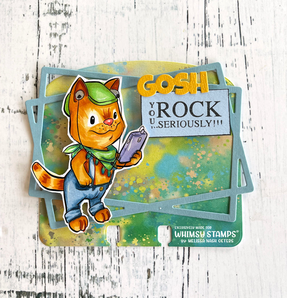 Hipster Tom Cat - Digital Stamp - Whimsy Stamps