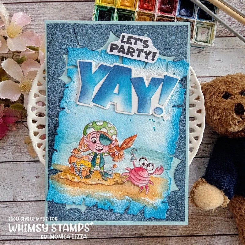 Pirate Party Clear Stamps - Whimsy Stamps