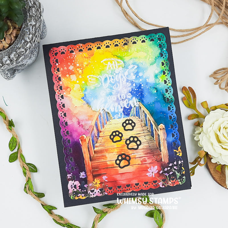 Rainbow Bridge Dog Rub-Ons - Whimsy Stamps