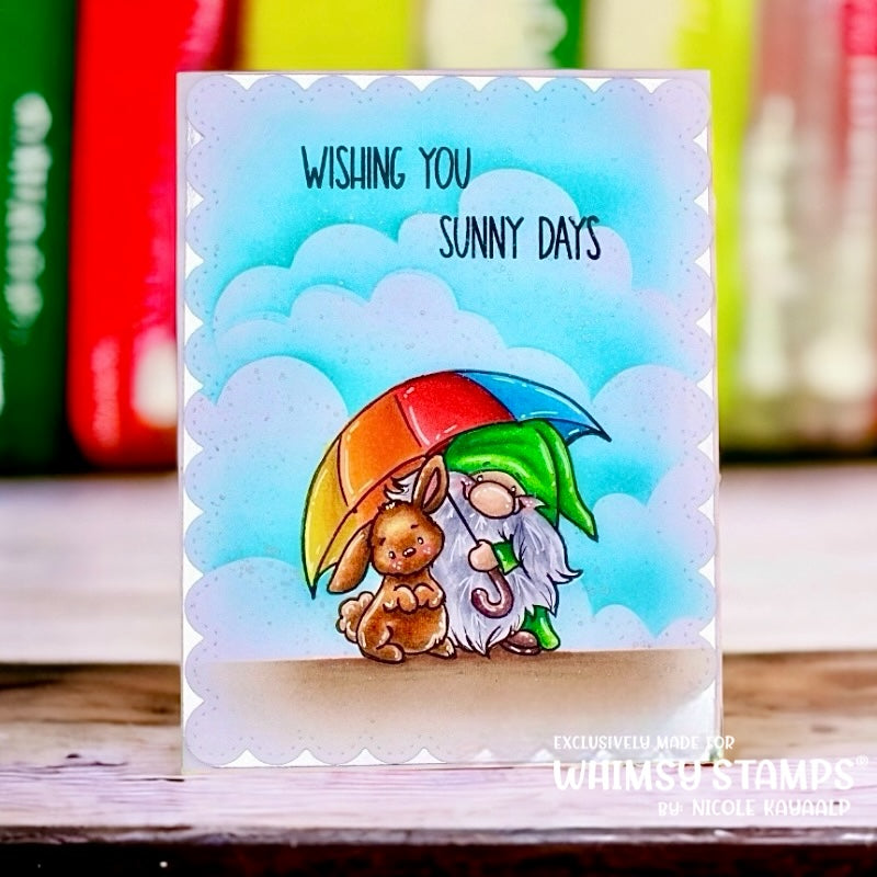 Gnome Get Well Clear Stamps - Whimsy Stamps