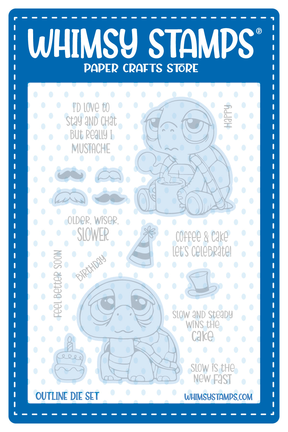 Older Wiser Slower Outline Die Set - Cutting Dies - Whimsy Stamps