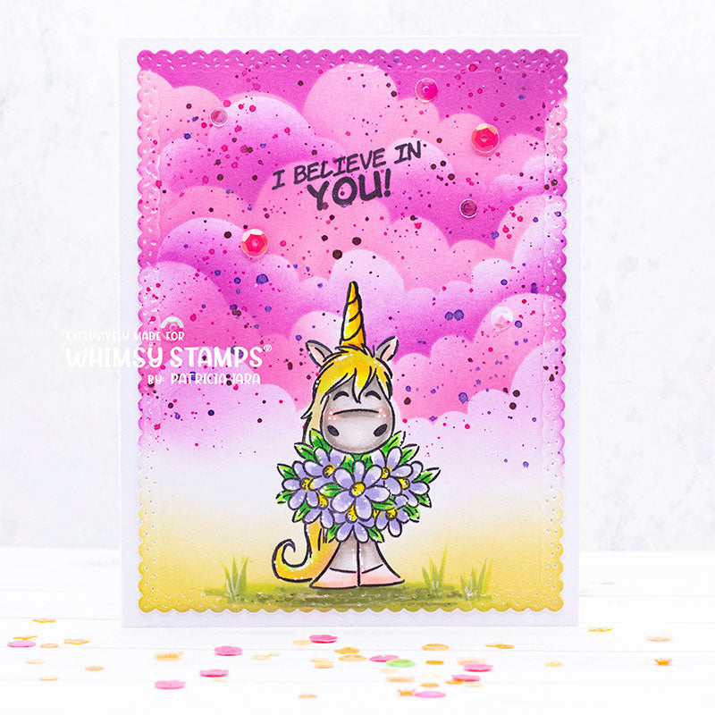 It's Cloudy - 6x9 Stencil - Whimsy Stamps