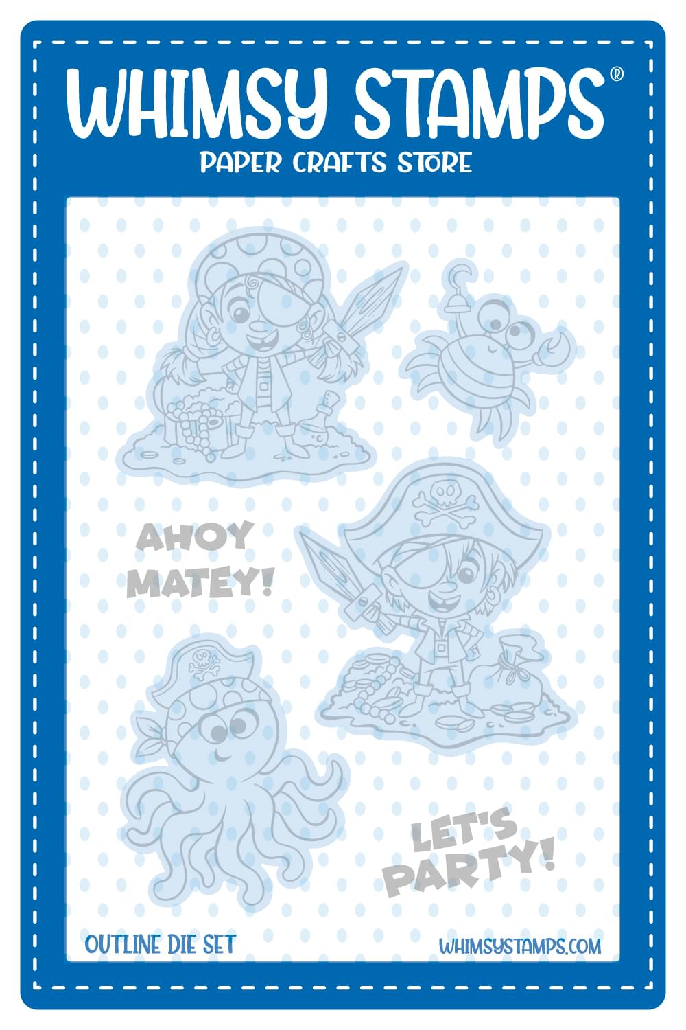 Pirate Party Outlines Die Set - Whimsy Stamps