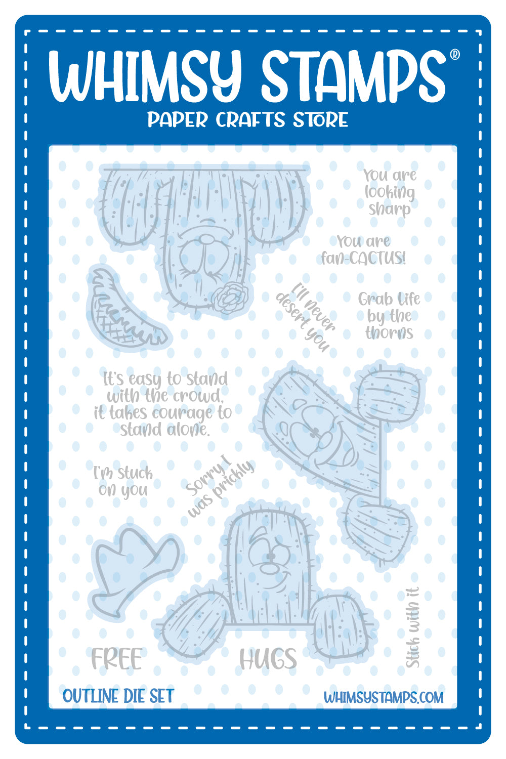**NEW Prickly Friends Outline Die Set - Whimsy Stamps
