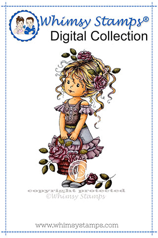 Rosy - Digital Stamp - Whimsy Stamps