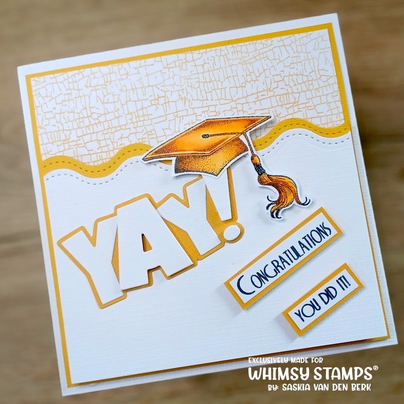 Chippy Paint Background Rubber Cling Stamp - Whimsy Stamps