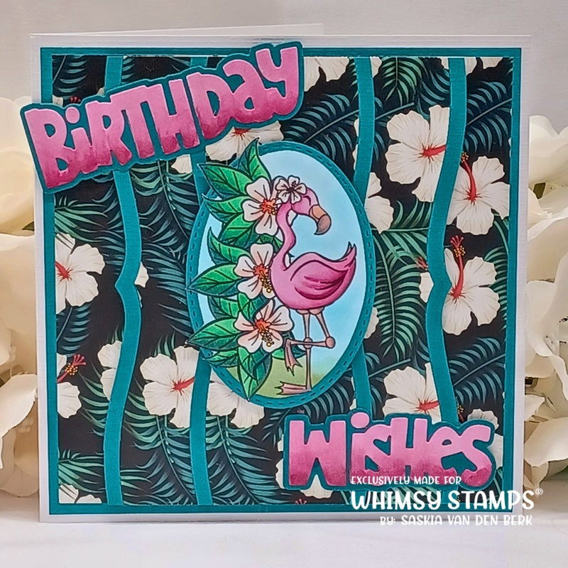 Flamingo Summer Clear Stamps - Whimsy Stamps