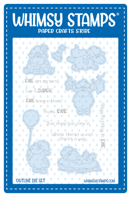 **NEW Sheepish Moments Outlines Die Set - Whimsy Stamps