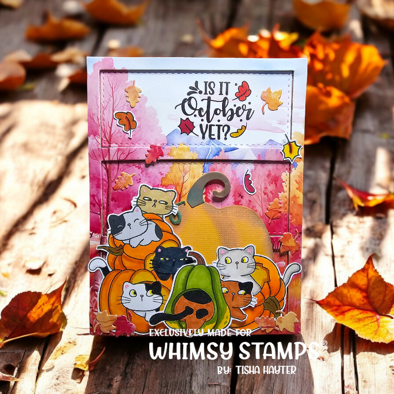 Pumpkin Kitties Clear Stamps - Whimsy Stamps