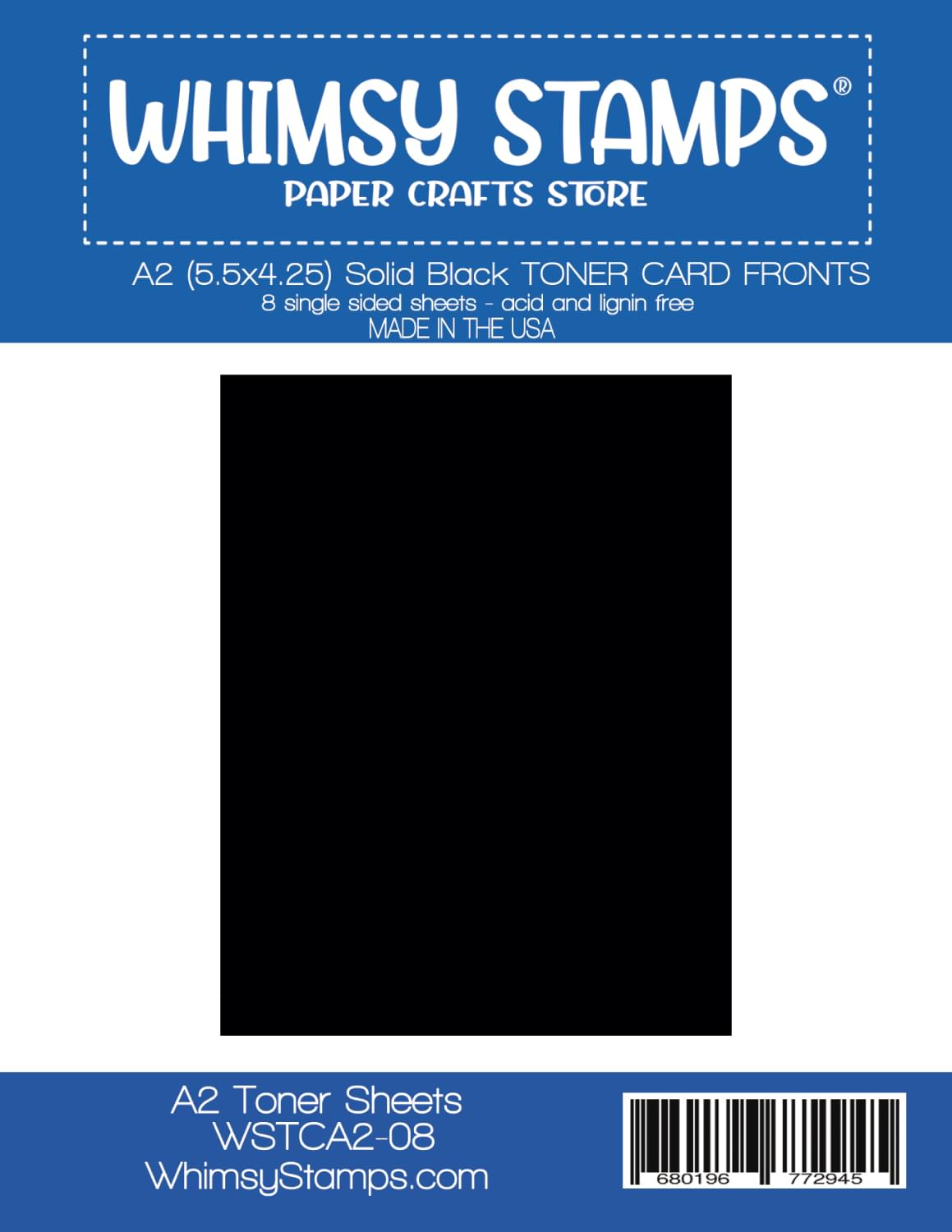 **NEW Toner Card Front Pack - A2 Toner Sheets - Whimsy Stamps