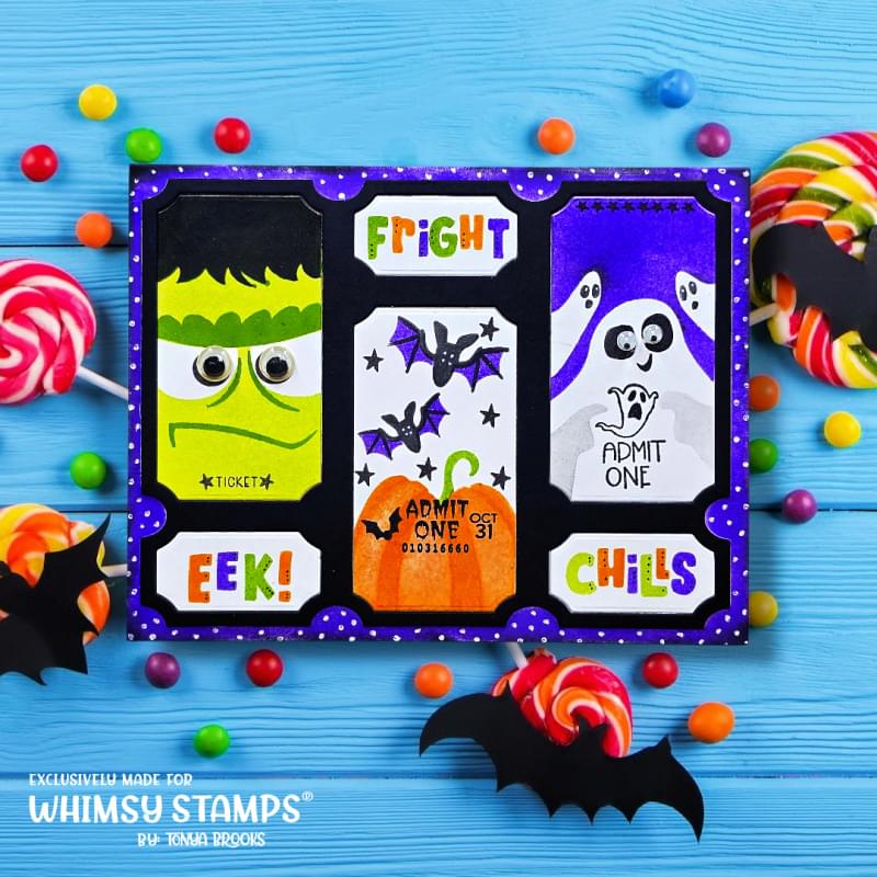 *NEW Terrific Halloween Tickets Clear Stamps - Whimsy Stamps