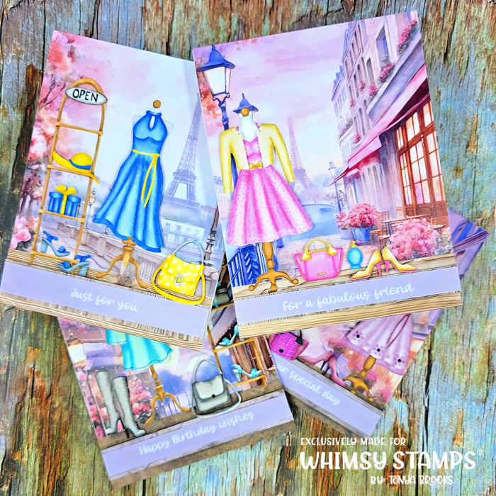 **NEW Quick Card Fronts - Fabulous Paris - Whimsy Stamps