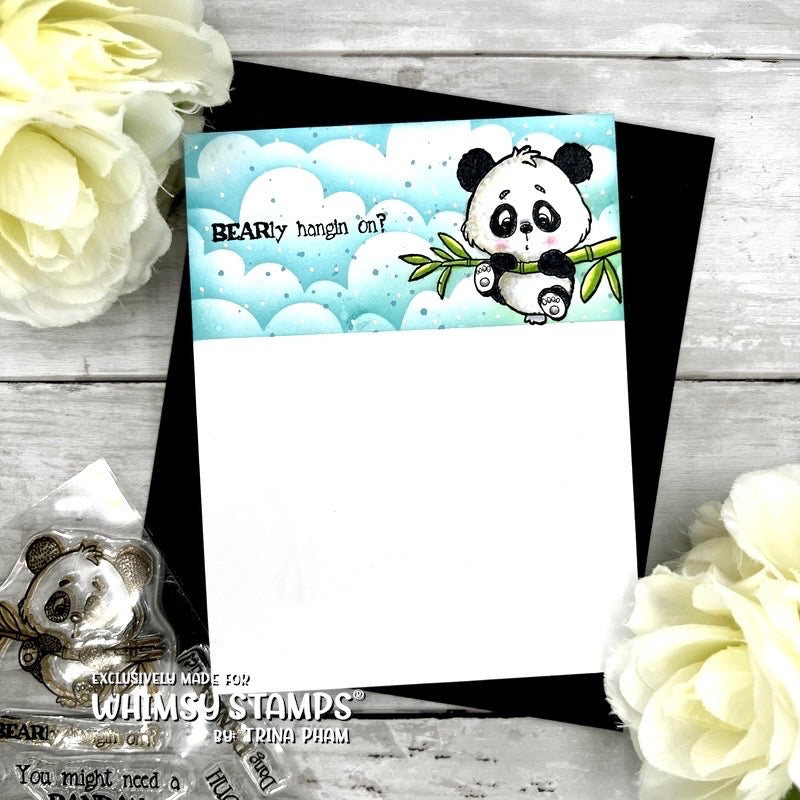 Panda Get Well Clear Stamps - Whimsy Stamps