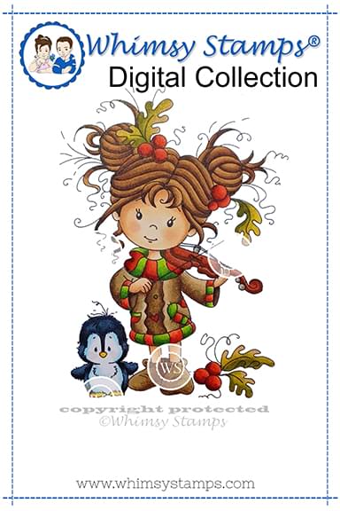 Violin - Digital Stamp - Whimsy Stamps