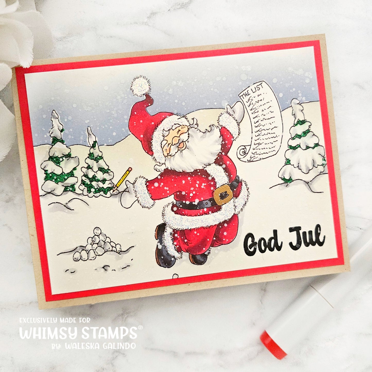 Merry Christmas Around the World Clear Stamps - Whimsy Stamps