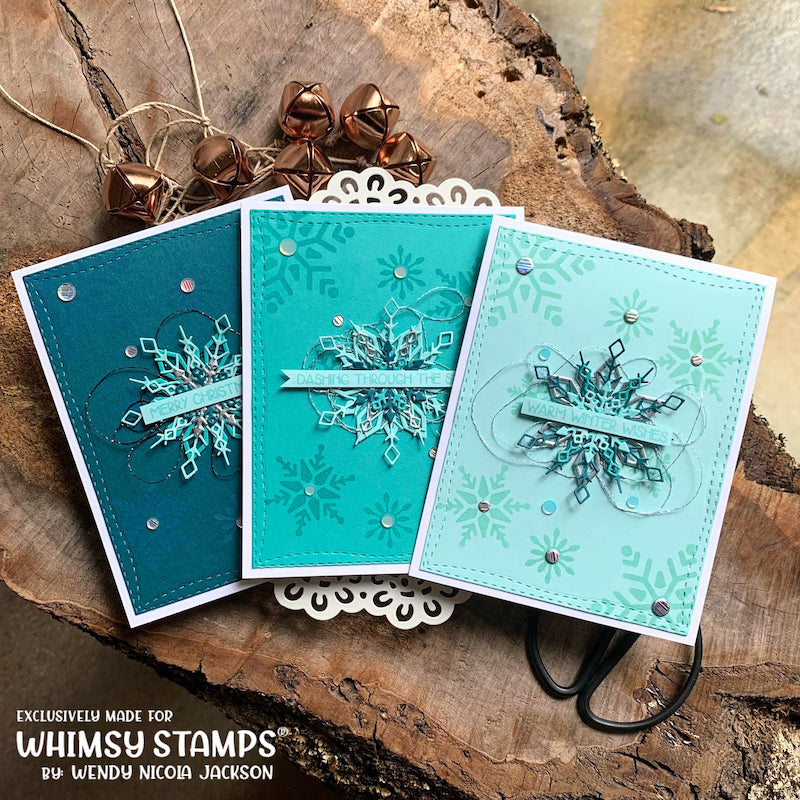 It's Snowing - 6x9 Stencil - Whimsy Stamps