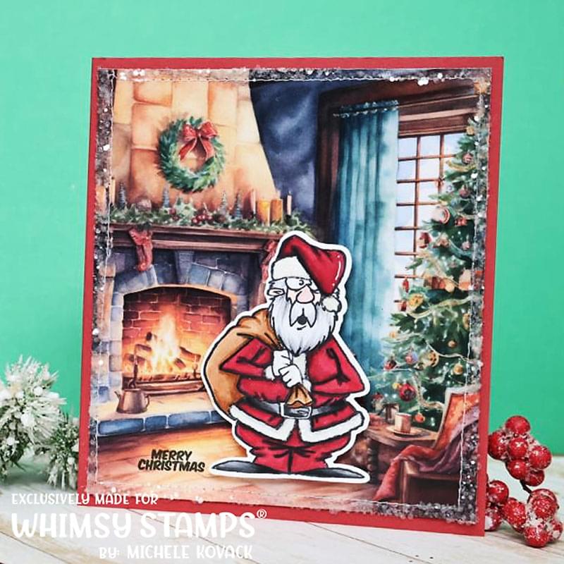 Bad Santa Clear Stamps - Whimsy Stamps