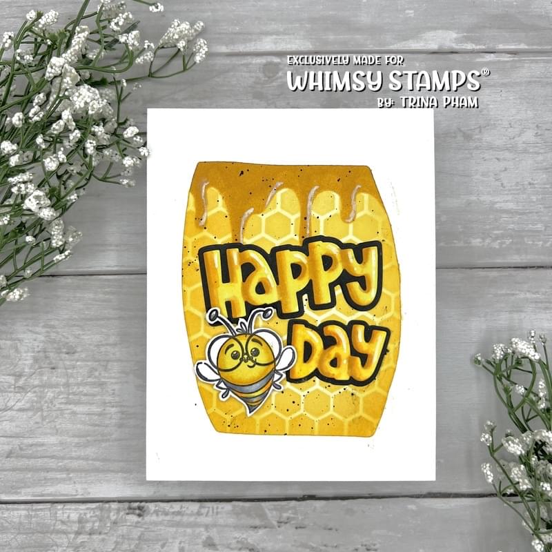 Bee Happy Clear Stamps - Whimsy Stamps