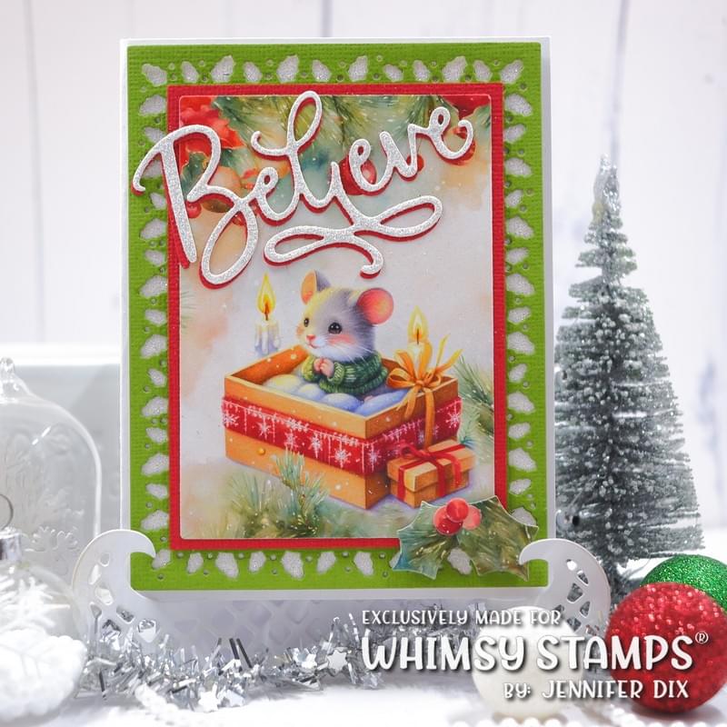 Holly Frame Die Set - Whimsy Stamps