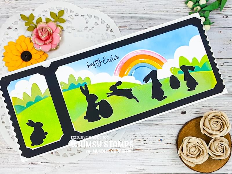 Rainbow Landscape Layering Stencil - Whimsy Stamps