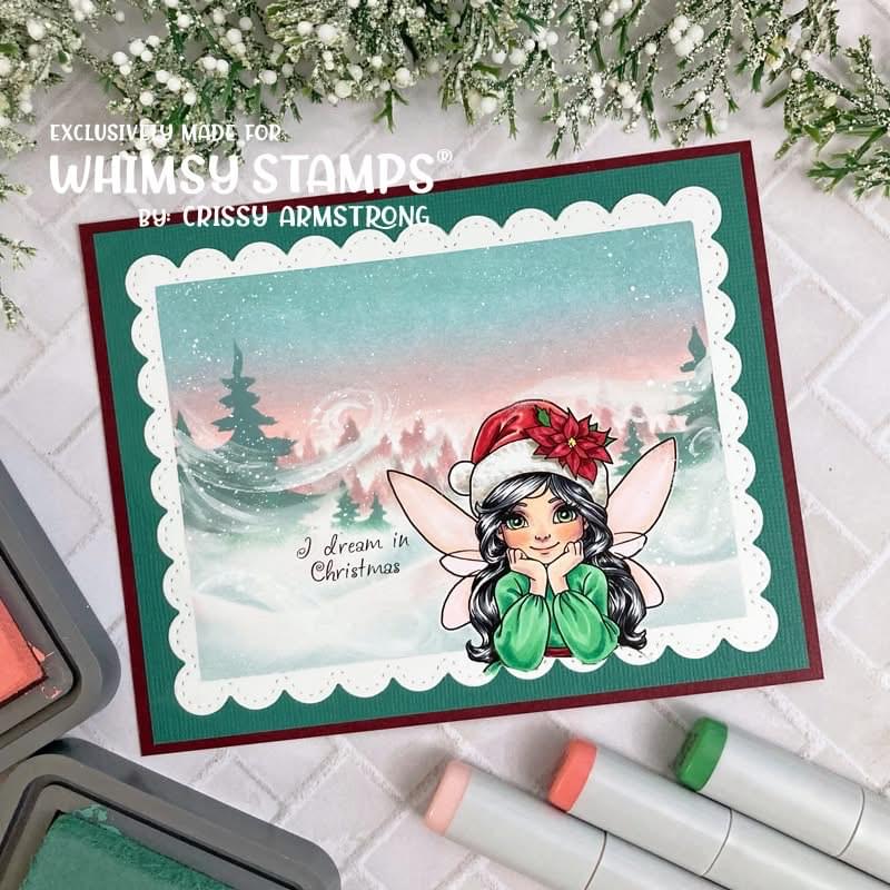 Christmas Fairy Wishes Clear Stamps - Whimsy Stamps