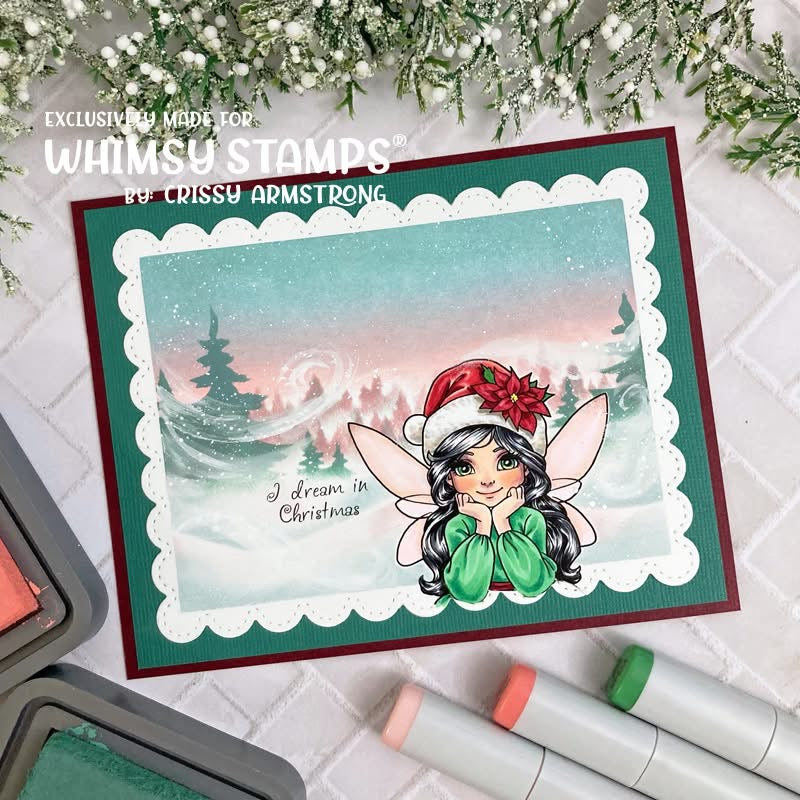 Christmas Fairy Wishes Clear Stamps - Whimsy Stamps