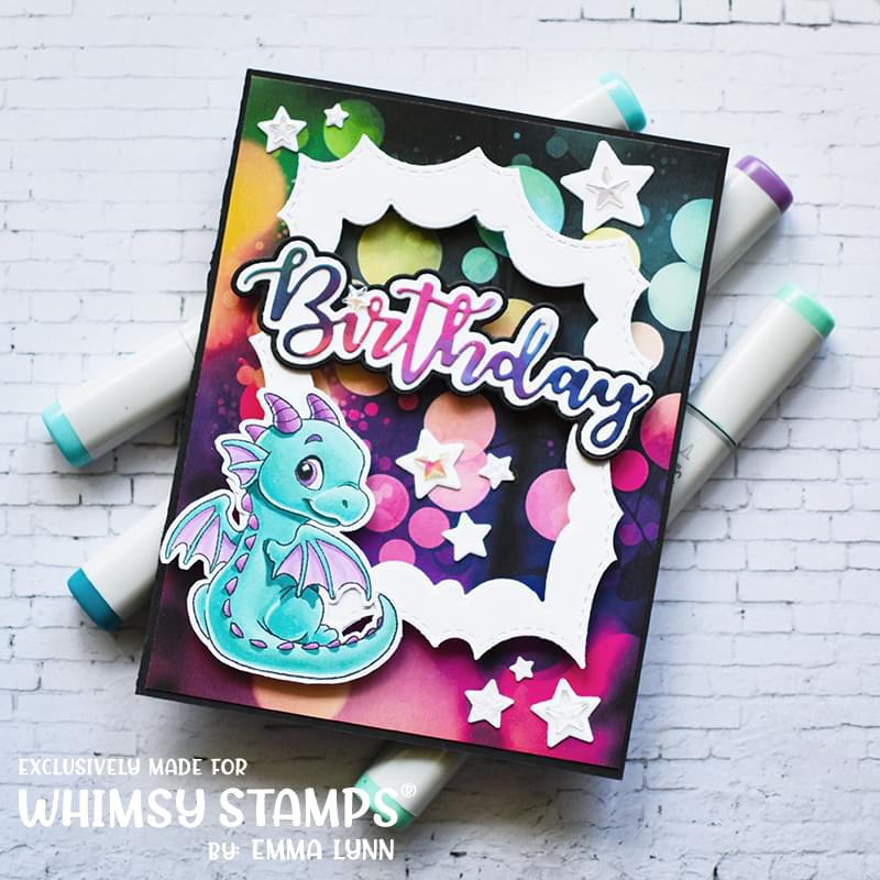 Dragon Birthdays Clear Stamps - Whimsy Stamps