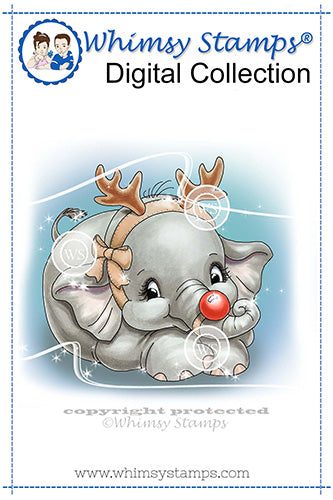 Ellie the Special Reindeer - Digital Stamp - Whimsy Stamps