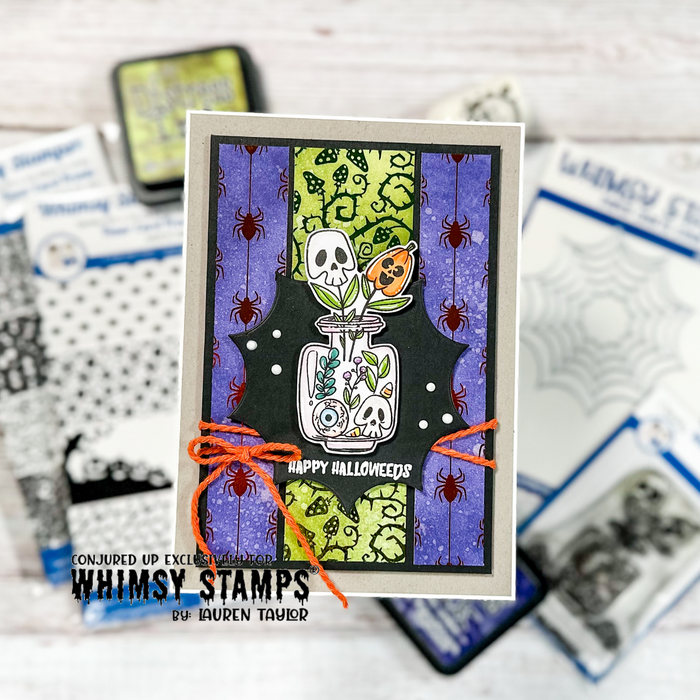 Toner Card Front Pack - Slimline Terror 1 - Whimsy Stamps