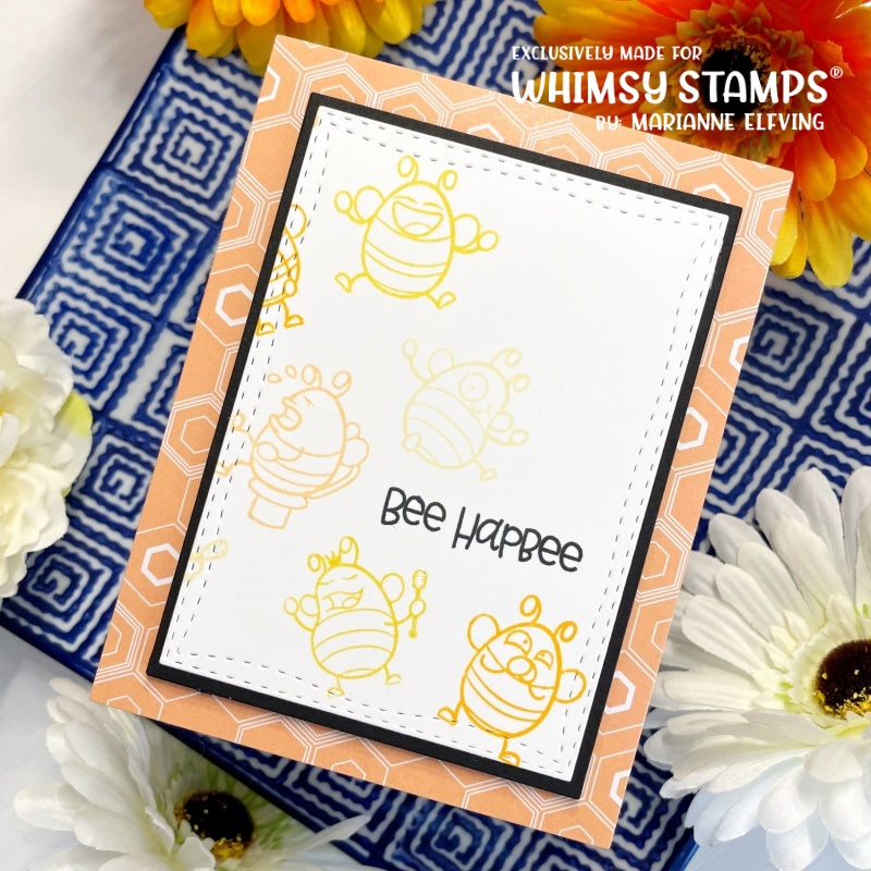 Bizzy Bees 2 Outline Die Set - Whimsy Stamps