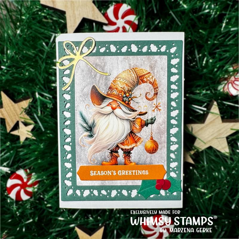 *NEW Quick Card Fronts - Woodland Santa 1 - Whimsy Stamps