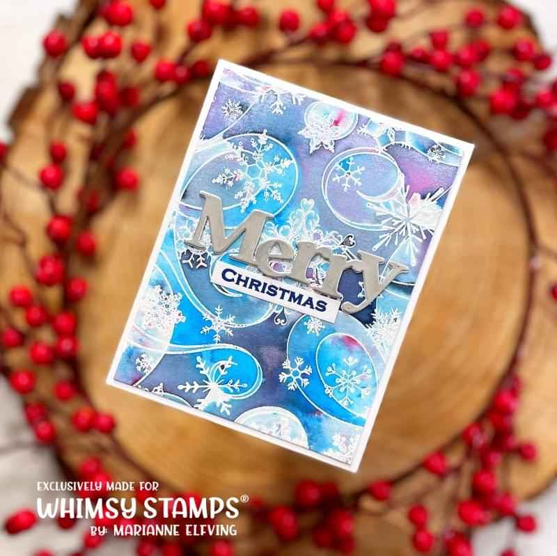 Snow Flurry Background Rubber Cling Stamp