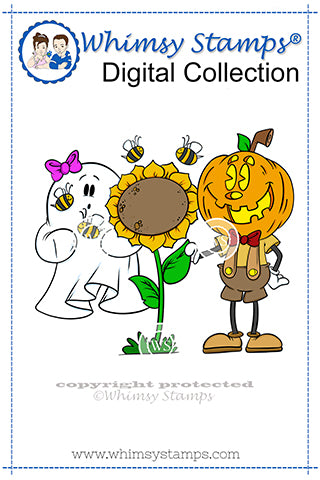 Sunflower Jack - Digital Stamp - Whimsy Stamps