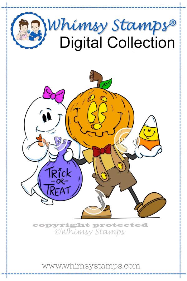 Trick or Treat Jack - Digital Stamp - Whimsy Stamps