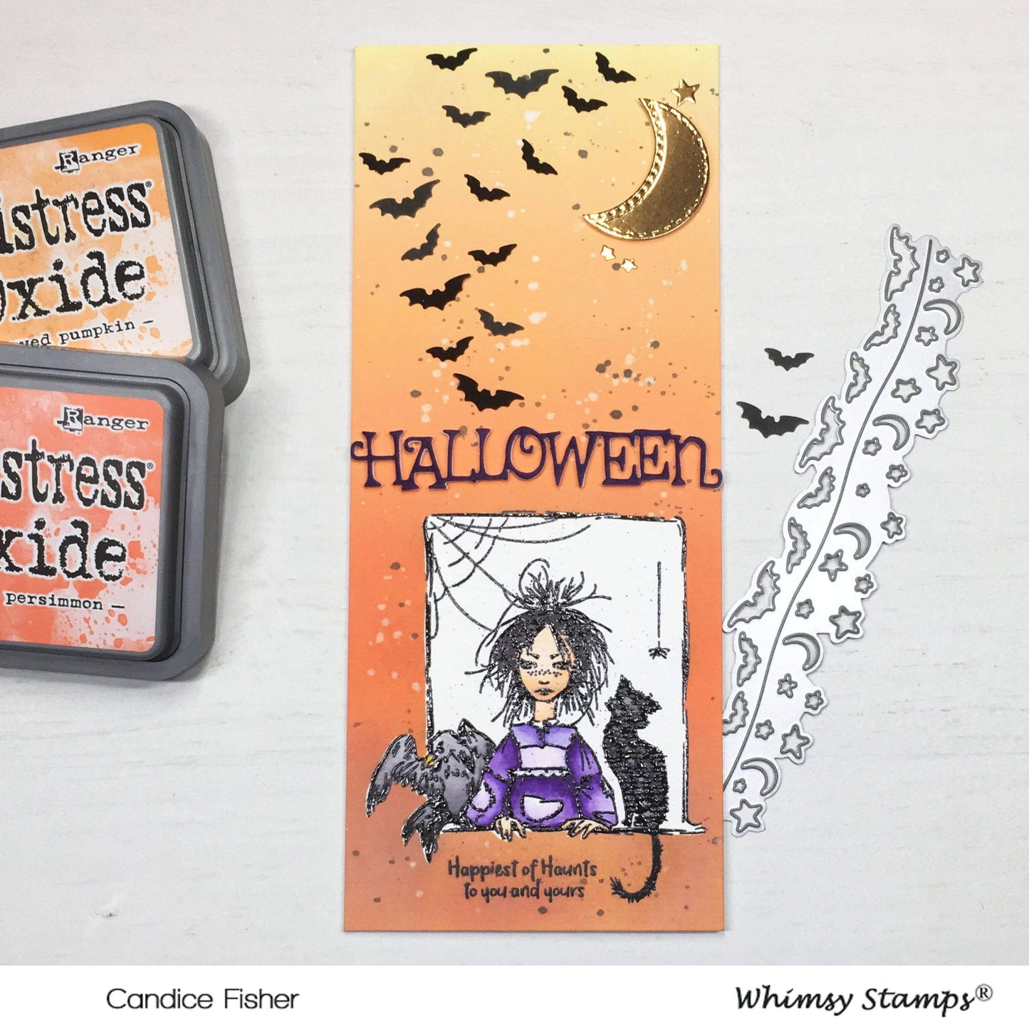 Bats and Bubbles Border Die Set - Whimsy Stamps