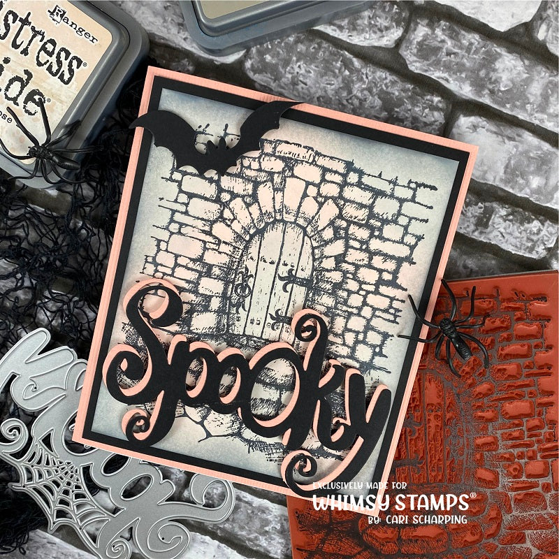 **NEW Dungeon Door Rubber Cling Stamp - Whimsy Stamps