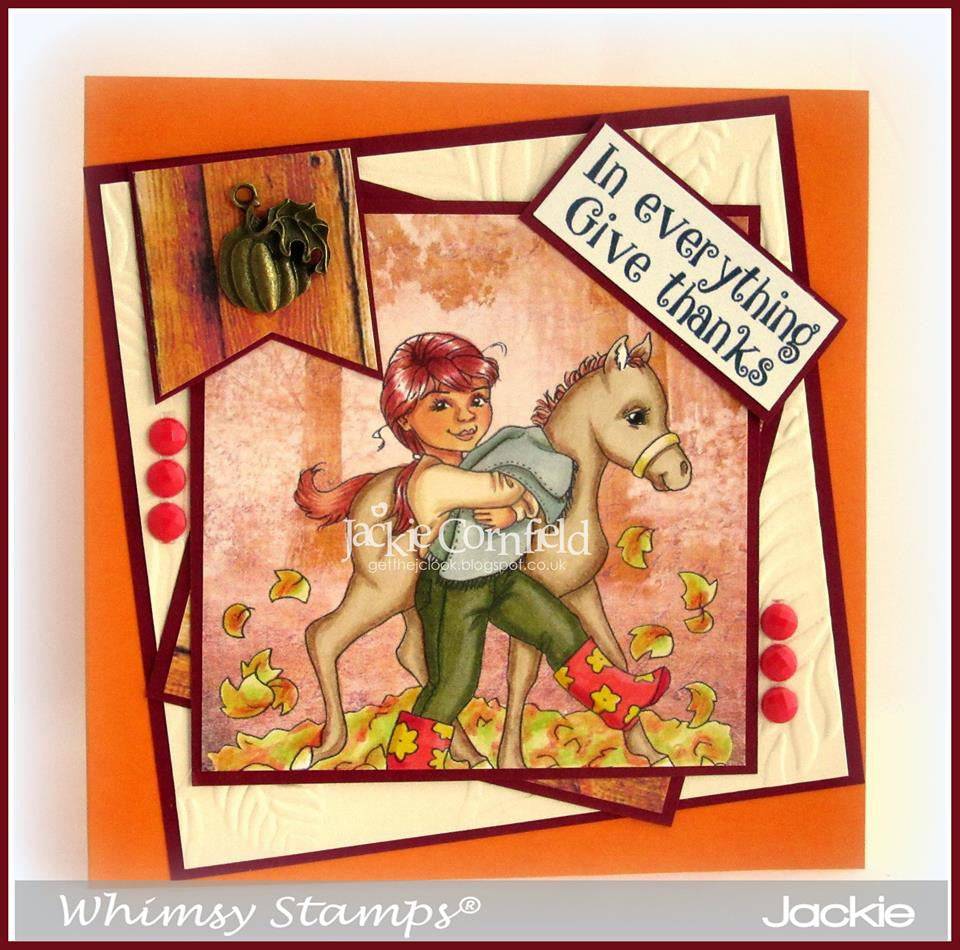 Kicking Up Leaves - Digital Stamp - Whimsy Stamps