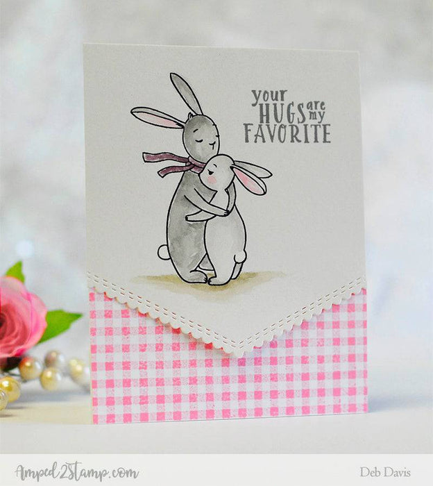 Gingham Background Rubber Cling Stamp - Whimsy Stamps