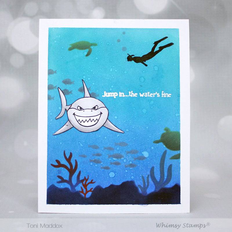 Ocean Stencil - Whimsy Stamps