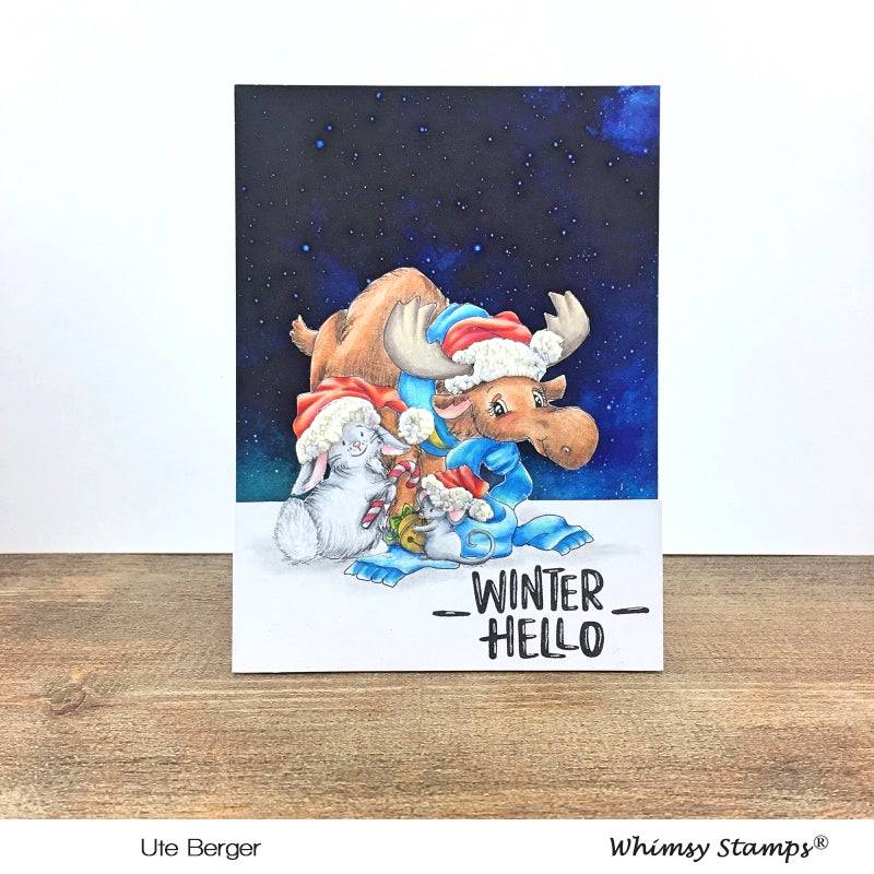 Merry Chris-Moose - Digital Stamp - Whimsy Stamps