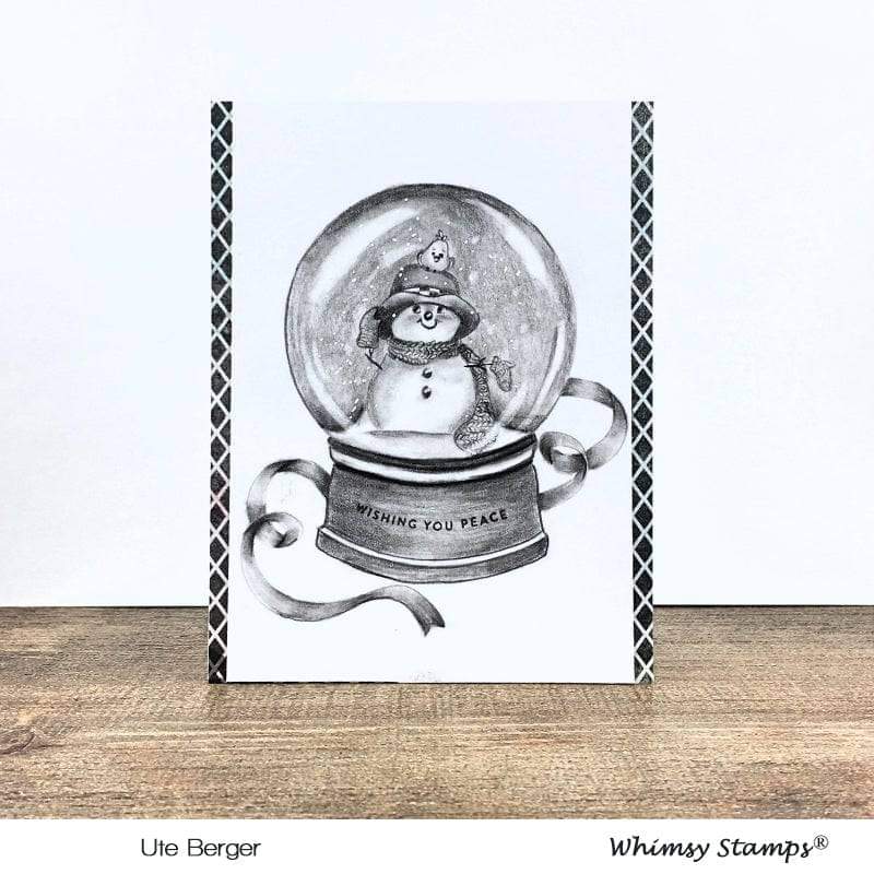 Snowman's Birdie Friend - Digital Stamp - Whimsy Stamps