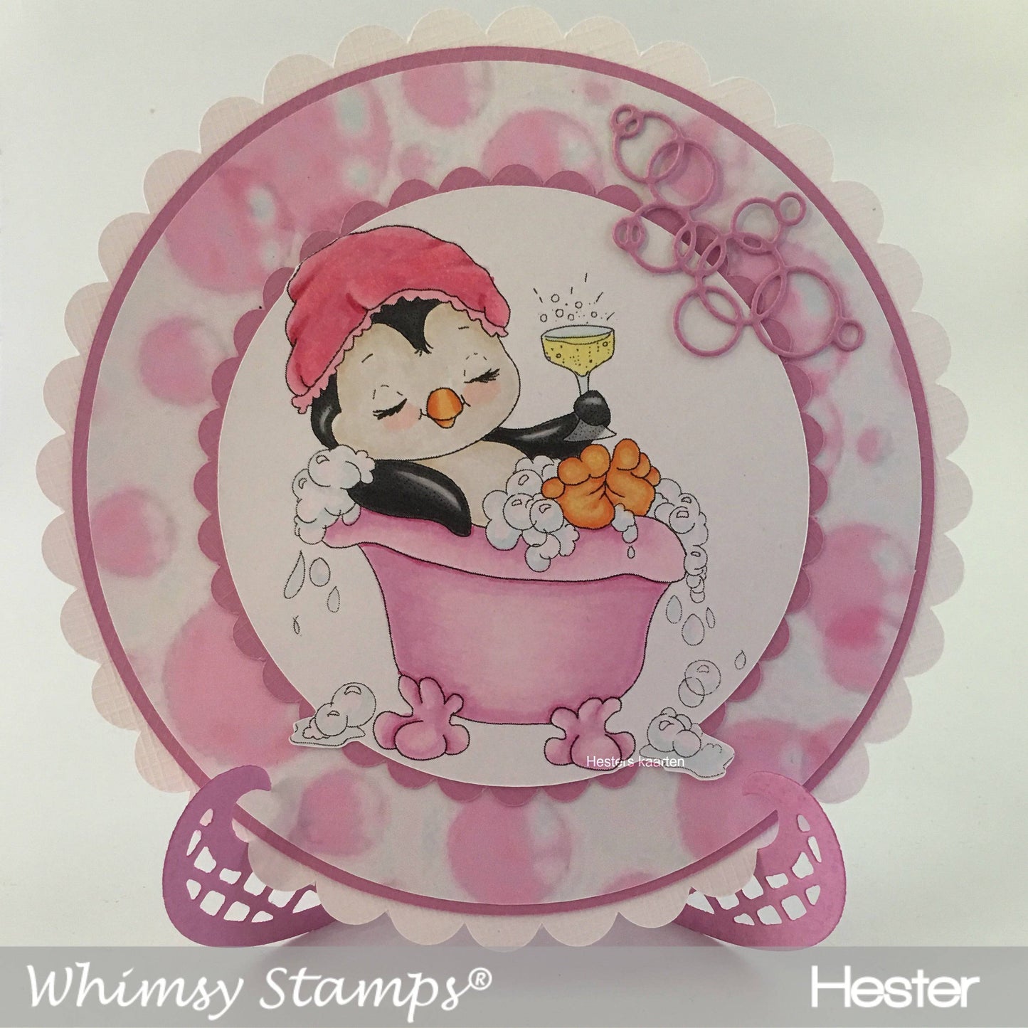 Penguin Bubble Bath - Digital Stamp - Whimsy Stamps