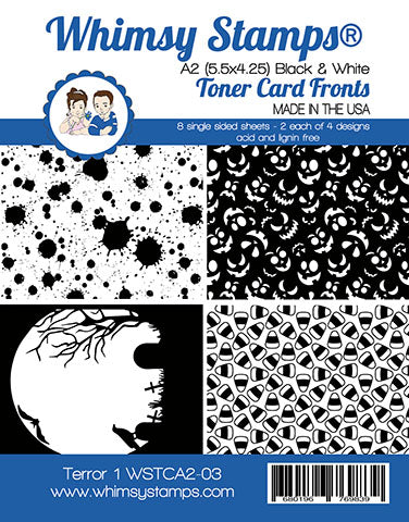**NEW Toner Card Front Pack - A2 Terror 1 - Whimsy Stamps