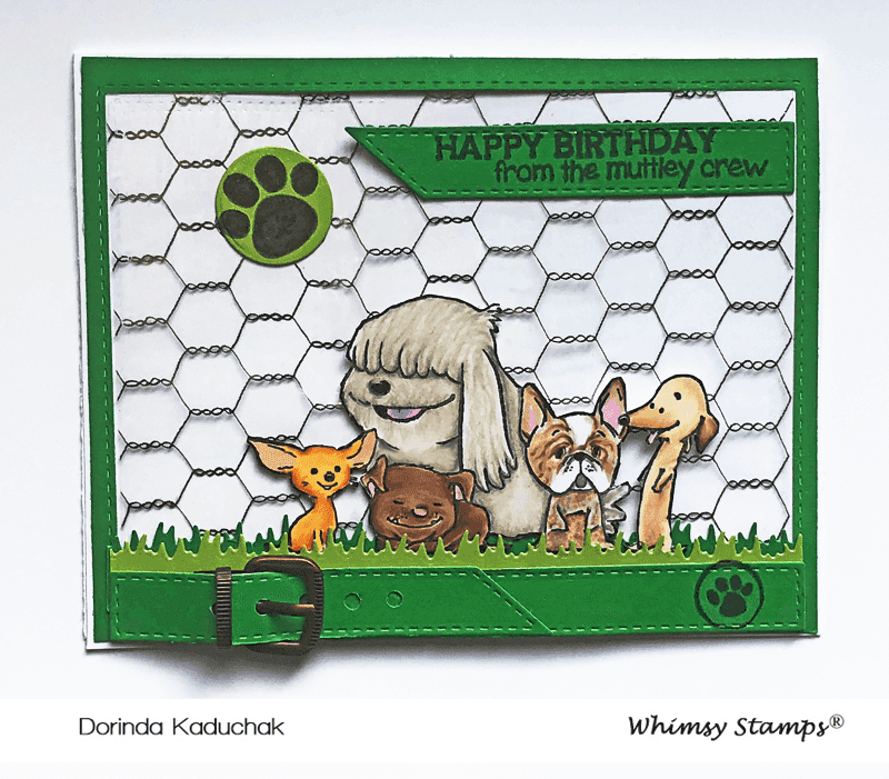 Wire Background Rubber Cling Stamp - Whimsy Stamps