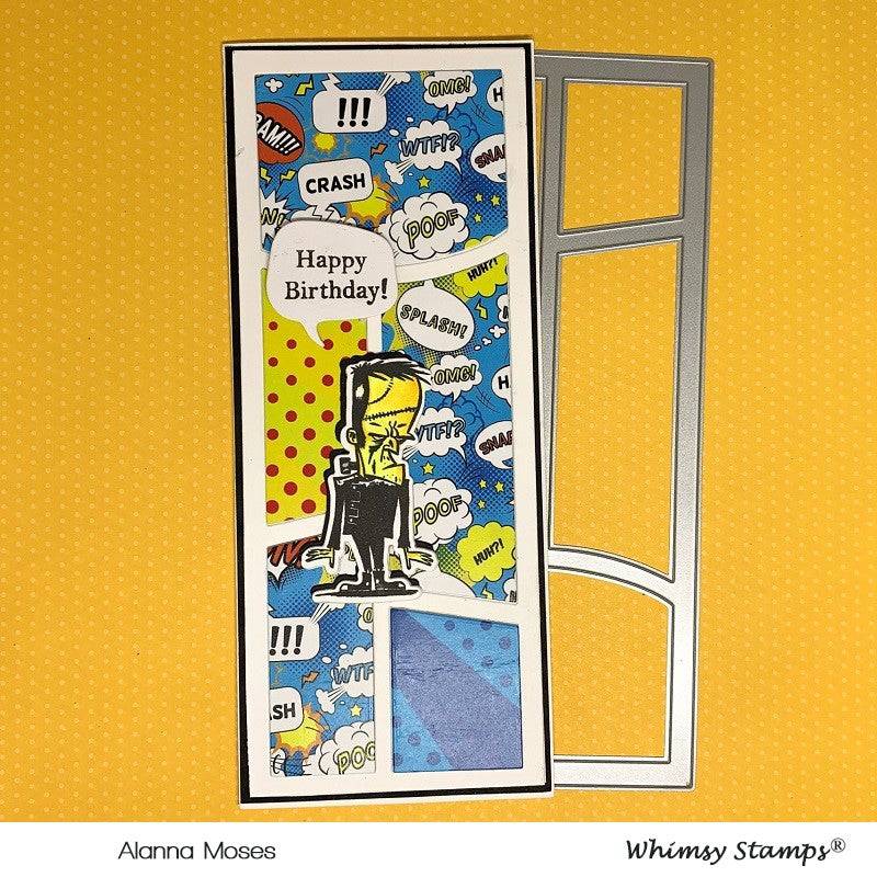 Slimline Wonky Window 1 Die - Whimsy Stamps