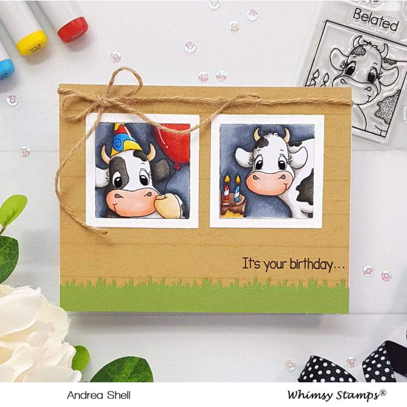 Cow Party Clear Stamps - Whimsy Stamps