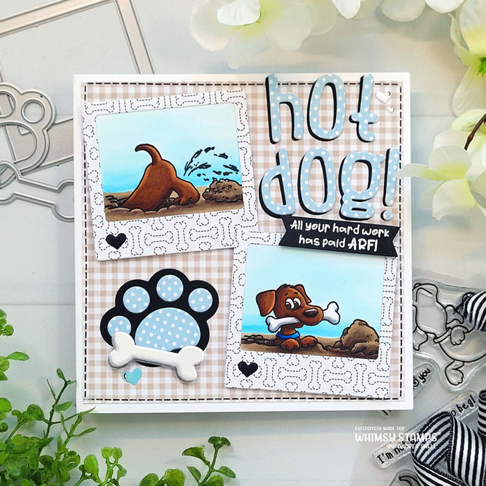 **NEW Doggie Did It Clear Stamps - Whimsy Stamps
